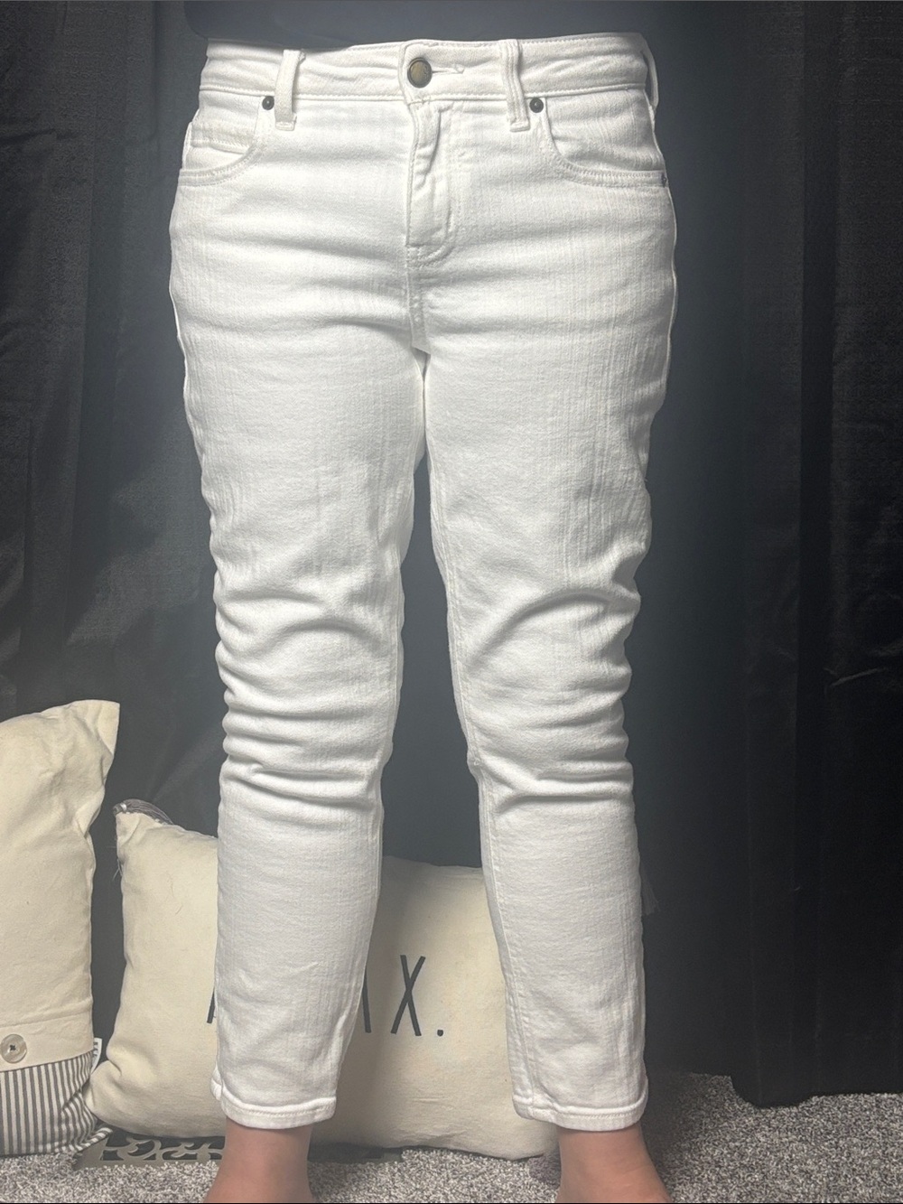 Women’s Skinny White Stretch Jeans - Slim Fit
